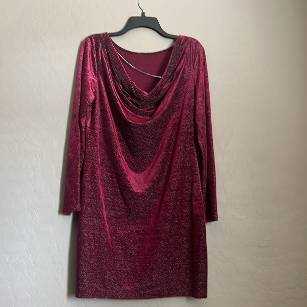 MICHAEL MICHAEL KORS Women's Velvet Cowl-Back Dress - Picture 4 of 6